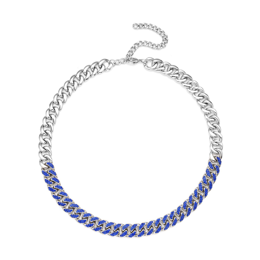 Crystal Curb Link Chain Necklace