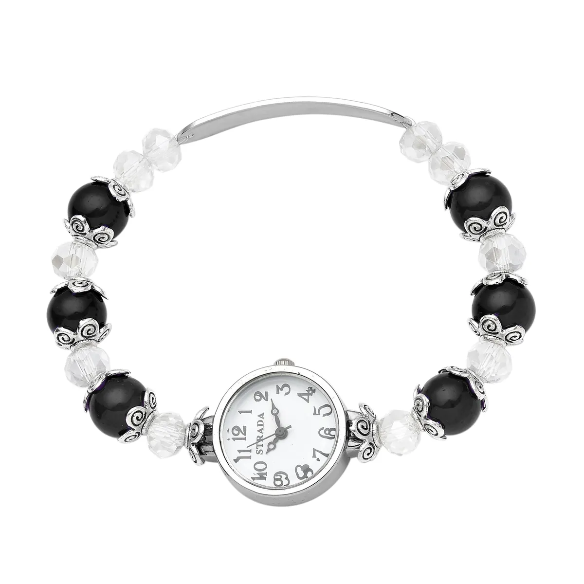 Beaded Bracelet Watch with Medical Alert