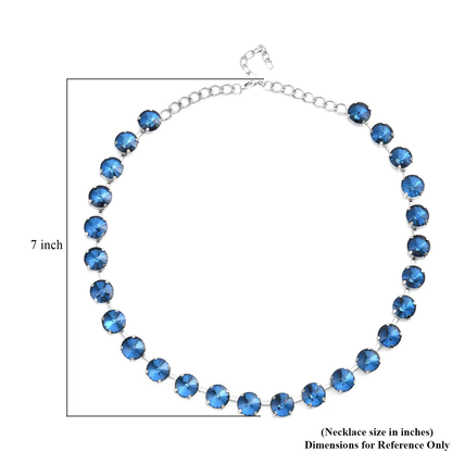 Round Glass Tennis Necklace