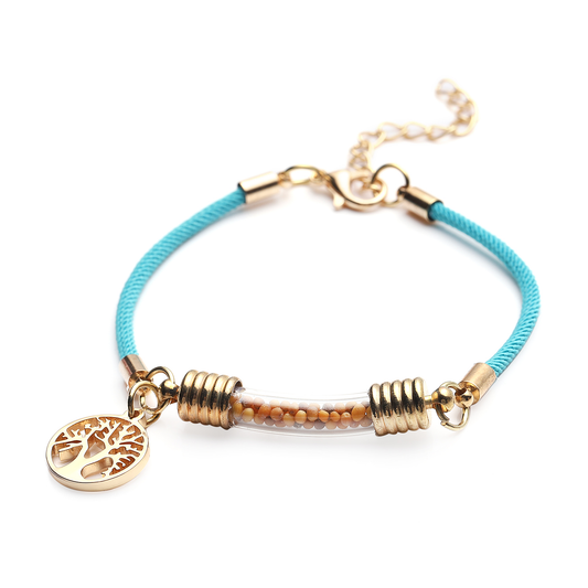 Tree of Life Milan Rope Bracelet with Glass Tube