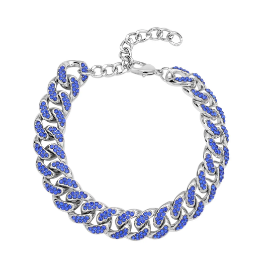 Crystal Curb Link Chain Bracelet