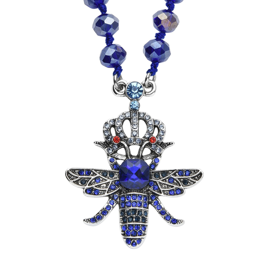 Crystal Queen Bee Beaded Necklace