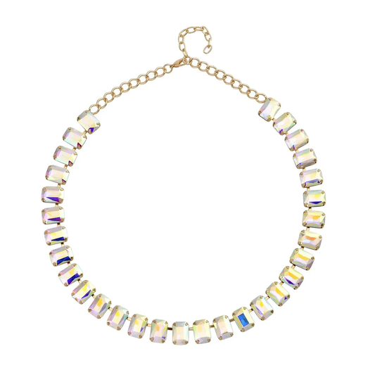 Rectangle Glass Tennis Necklace